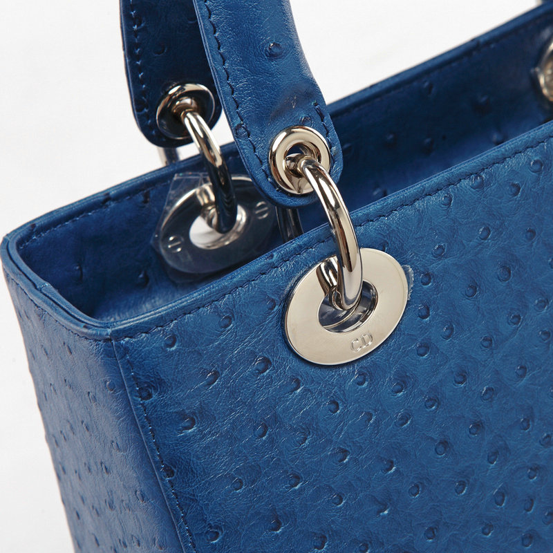 jumbo lady dior ostrich leather D053 roya blue